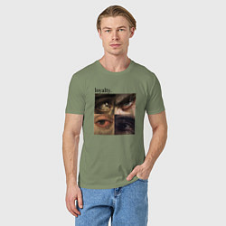 Футболка хлопковая мужская Искусство и глаза, цвет: авокадо — фото 2