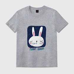 Футболка хлопковая мужская Funny - Bunny, цвет: меланж