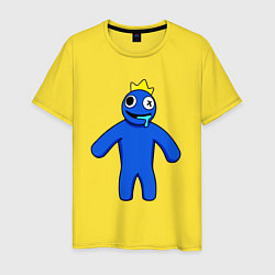 Футболка хлопковая мужская Синий из Роблокс, цвет: желтый
