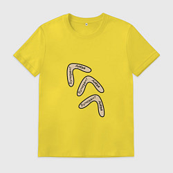 Футболка хлопковая мужская Бумеранг добра, цвет: желтый