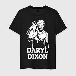 Футболка хлопковая мужская Daryl Dixon, цвет: черный