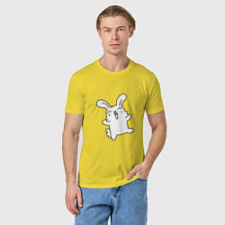 Футболка хлопковая мужская Happy Bunny, цвет: желтый — фото 2