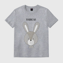 Футболка хлопковая мужская Rabbit-bear, цвет: меланж