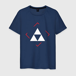 Футболка хлопковая мужская Символ Zelda в красном ромбе, цвет: тёмно-синий