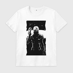 Футболка хлопковая мужская Mass Effect N7 - Warrior, цвет: белый