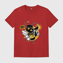 Футболка хлопковая мужская Wu - killa beez, цвет: красный