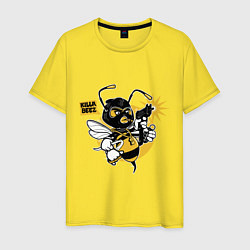 Футболка хлопковая мужская Wu - killa beez, цвет: желтый