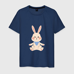 Футболка хлопковая мужская Good bunny, цвет: тёмно-синий