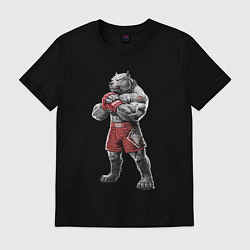 Футболка хлопковая мужская Питбуль - Смешанные единоборства - MMA, цвет: черный