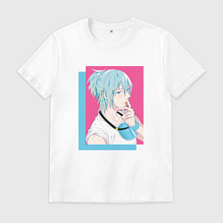 Футболка хлопковая мужская Юкито Орикаса - Семёрка идолов, цвет: белый