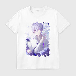 Футболка хлопковая мужская Sougo Ousaka - Семёрка идолов, цвет: белый