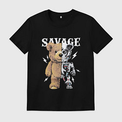Футболка хлопковая мужская Savage Bear, цвет: черный