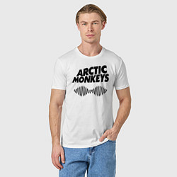 Футболка хлопковая мужская Arctic Monkeys, цвет: белый — фото 2