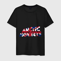 Футболка хлопковая мужская Arctic monkeys Britain, цвет: черный