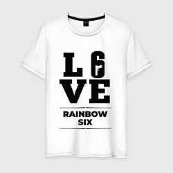 Футболка хлопковая мужская Rainbow Six love classic, цвет: белый