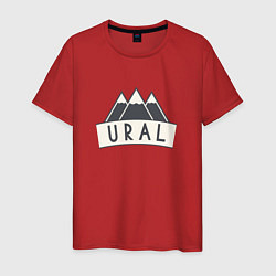 Футболка хлопковая мужская URAL, цвет: красный