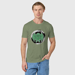 Футболка хлопковая мужская Мультяшный Ктулху, цвет: авокадо — фото 2