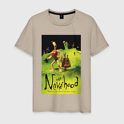 Футболка хлопковая мужская Неверь в худо - постер, цвет: миндальный