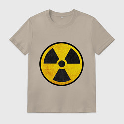 Футболка хлопковая мужская Atomic Nuclear, цвет: миндальный