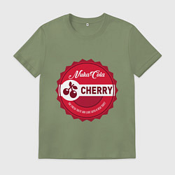 Футболка хлопковая мужская Вишневая ядер кола, цвет: авокадо