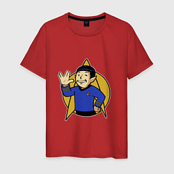 Футболка хлопковая мужская Spoke - vault boy, цвет: красный