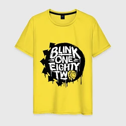 Футболка хлопковая мужская Blink one eighty two, цвет: желтый