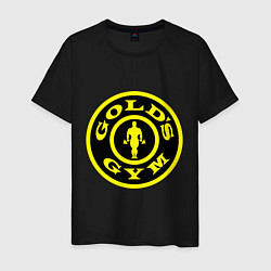 Футболка хлопковая мужская Golds GYM, цвет: черный