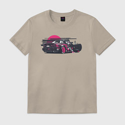 Футболка хлопковая мужская JDM Girl, цвет: миндальный