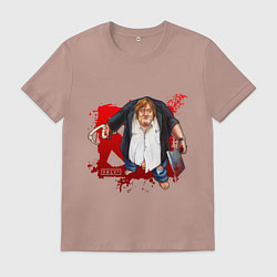 Футболка хлопковая мужская Gabe Newell - Dota 2, цвет: пыльно-розовый