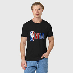 Футболка хлопковая мужская NBA - big logo, цвет: черный — фото 2
