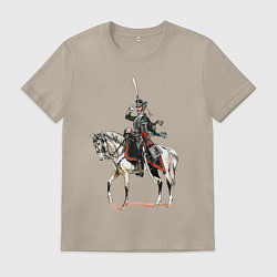 Футболка хлопковая мужская Обер-офицер Александровского гусарского полка - 18, цвет: миндальный