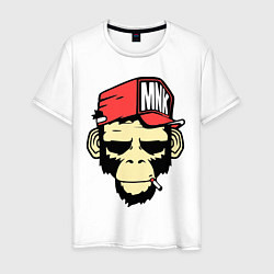 Футболка хлопковая мужская Monkey Swag, цвет: белый