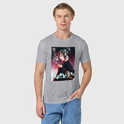 Футболка хлопковая мужская Anko Uguisu, цвет: меланж — фото 2