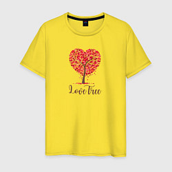 Футболка хлопковая мужская Love tree hard, цвет: желтый