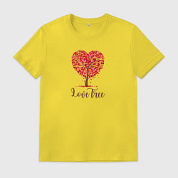 Футболка хлопковая мужская Love tree hard, цвет: желтый