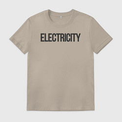 Футболка хлопковая мужская Electricity, цвет: миндальный