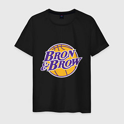 Футболка хлопковая мужская Bron & Brow, цвет: черный