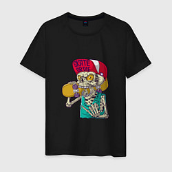 Футболка хлопковая мужская Skate or die, цвет: черный
