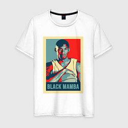Футболка хлопковая мужская Black mamba poster, цвет: белый