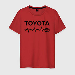 Футболка хлопковая мужская Любимая Тойота, цвет: красный
