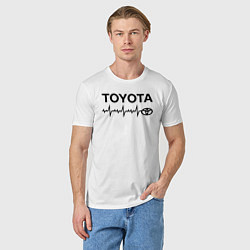 Футболка хлопковая мужская Любимая Тойота, цвет: белый — фото 2