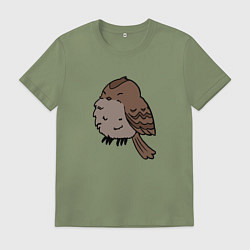 Футболка хлопковая мужская Воробей, цвет: авокадо