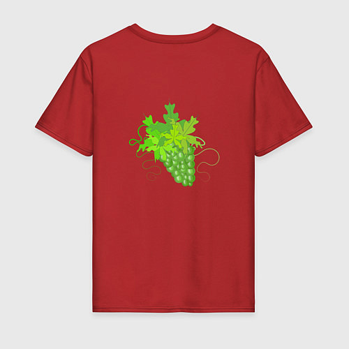 Мужская футболка Во мне целая гроздь винограда / Красный – фото 2