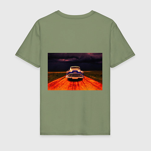Мужская футболка Классический американский автомобиль Chevrolet 210 / Авокадо – фото 2