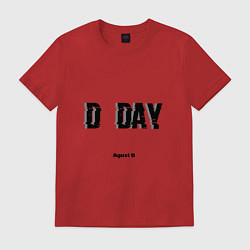 Футболка хлопковая мужская D DAY Agust D, цвет: красный