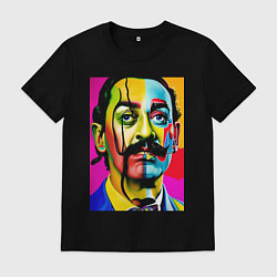 Футболка хлопковая мужская Salvador Dali, цвет: черный
