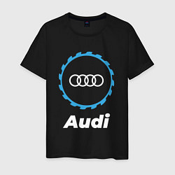 Футболка хлопковая мужская Audi в стиле Top Gear, цвет: черный