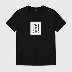 Футболка хлопковая мужская VGDRCH, цвет: черный