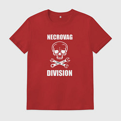 Футболка хлопковая мужская Necrovag white division, цвет: красный