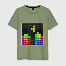 Футболка хлопковая мужская Tetris, цвет: авокадо